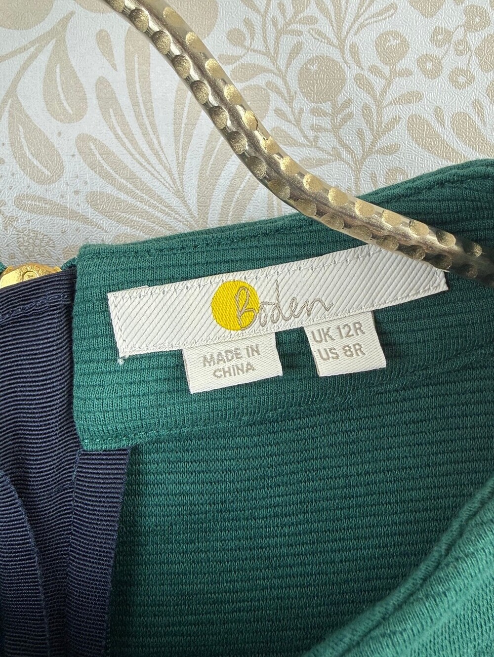 BODEN Green Ribbed Mock Mia Long Sleeve Pocket Sheath Ottoman Dress - Size - 8 - Picture 4 of 7